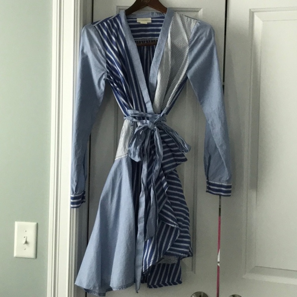 Maeve Anthropologie wrap shirt dress US 2
